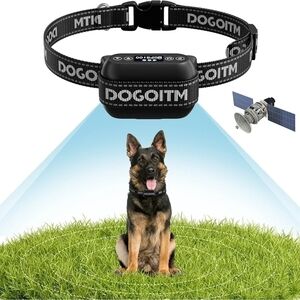 Black GPS Dog Training Collar